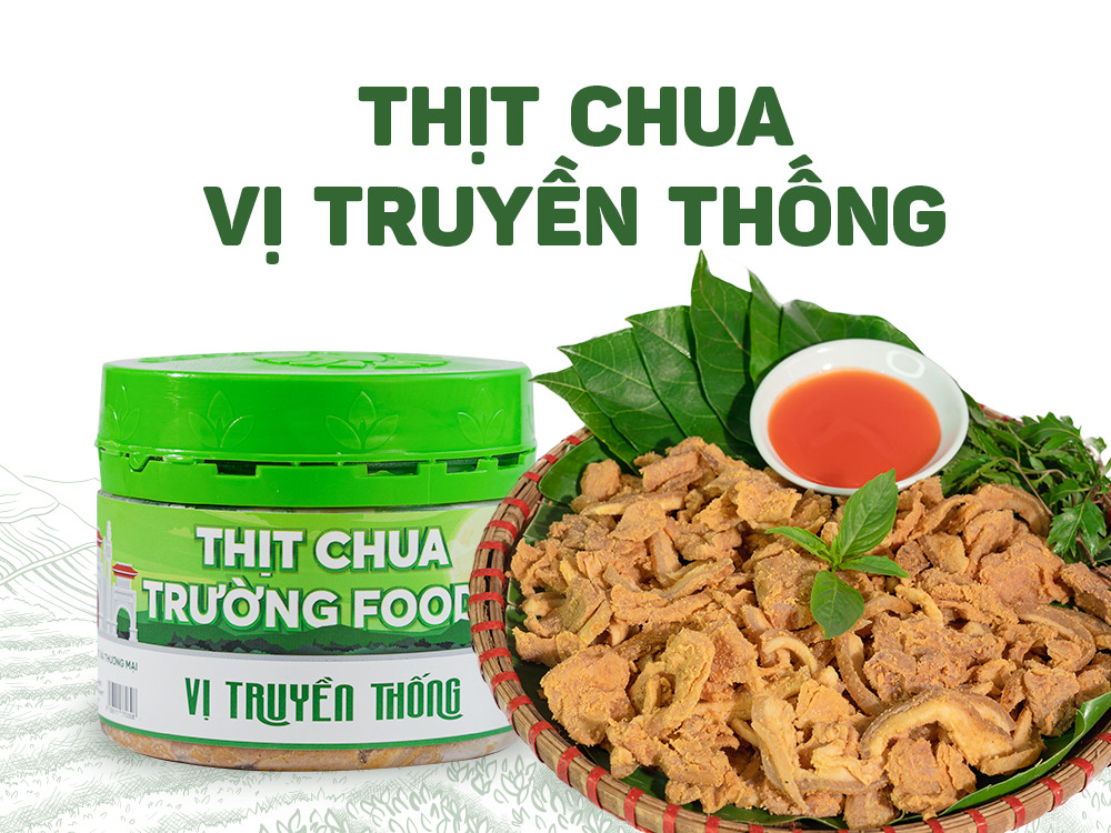 Thịt chua vị truyền thống Trường Foods món nhậu sẵn được yêu thích
